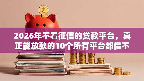2026年不看征信的贷款平台，真正能放款的10个所有平台都借不到钱了还能借到钱的平台推荐