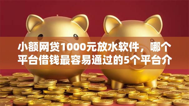 小额网贷1000元放水软件，哪个平台借钱最容易通过的5个平台介绍