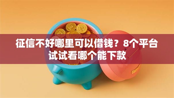 征信不好哪里可以借钱？8个平台试试看哪个能下款