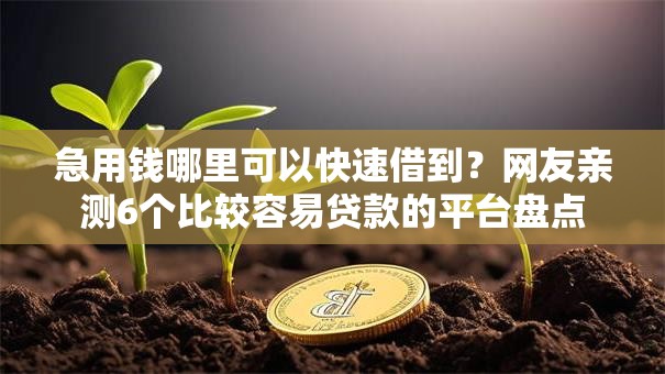 急用钱哪里可以快速借到?网友亲测6个比较容易贷款的平台盘点 急用钱哪里可以快速借到?网友亲测6个比较容易贷款的平台盘点
