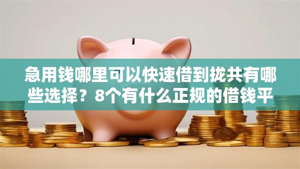 急用钱哪里可以快速借到拢共有哪些选择?8个有什么正规的借钱平台详解 急用钱哪里可以快速借到拢共有哪些选择?8个有什么正规的借钱平台详解