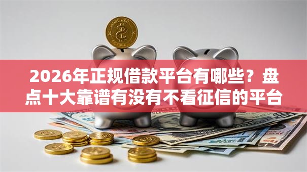 2026年正规借款平台有哪些？盘点十大靠谱有没有不看征信的平台借钱