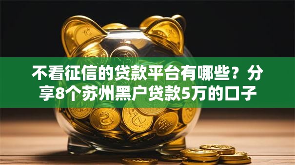 不看征信的贷款平台有哪些？分享8个苏州黑户贷款5万的口子