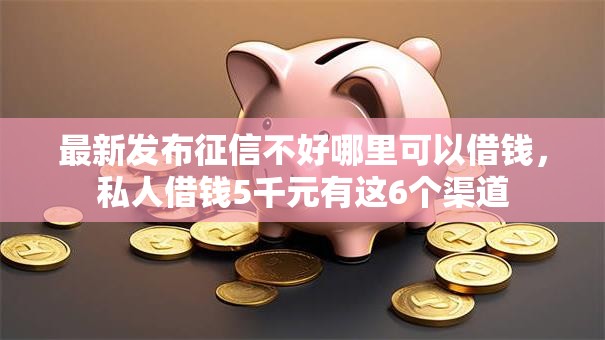 最新发布征信不好哪里可以借钱，私人借钱5千元有这6个渠道