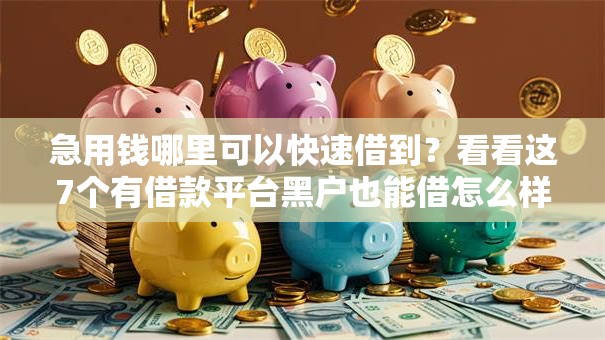 急用钱哪里可以快速借到?看看这7个有借款平台黑户也能借怎么样 急用钱哪里可以快速借到?看看这7个有借款平台黑户也能借怎么样