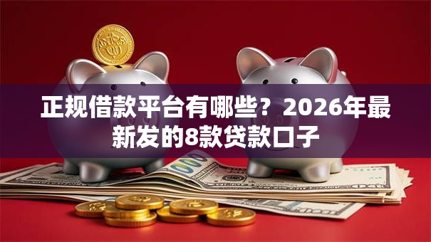 正规借款平台有哪些？2026年最新发的8款贷款口子