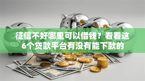 征信不好哪里可以借钱?看看这6个贷款平台有没有能下款的 征信不好哪里可以借钱?看看这6个贷款平台有没有能下款的