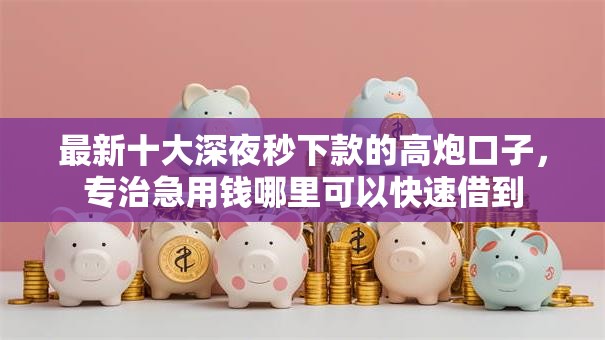 最新十大深夜秒下款的高炮口子，专治急用钱哪里可以快速借到