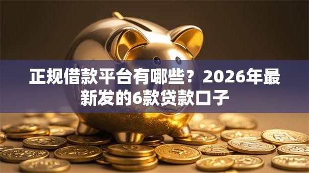 正规借款平台有哪些？2026年最新发的6款贷款口子