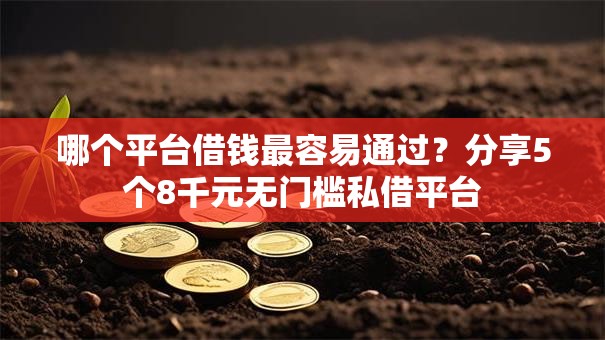 哪个平台借钱最容易通过?分享5个8千元无门槛私借平台 哪个平台借钱最容易通过?分享5个8千元无门槛私借平台