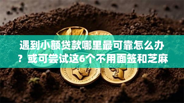 遇到小额贷款哪里最可靠怎么办？或可尝试这6个不用面签和芝麻分的贷款app