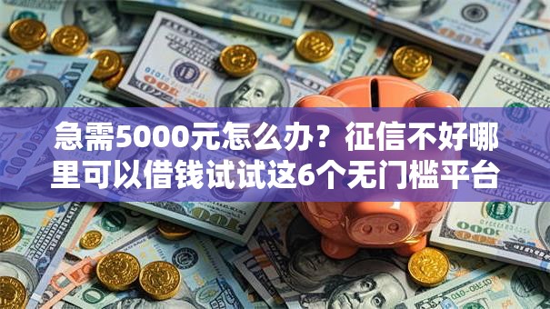 急需5000元怎么办?征信不好哪里可以借钱试试这6个无门槛平台 急需5000元怎么办?征信不好哪里可以借钱试试这6个无门槛平台