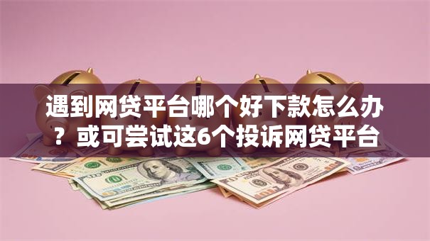 遇到网贷平台哪个好下款怎么办？或可尝试这6个投诉网贷平台