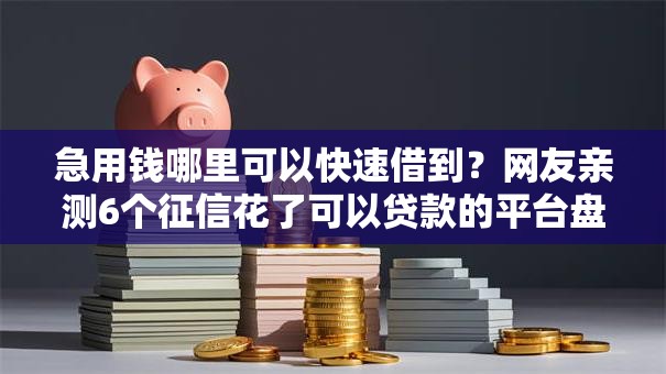 急用钱哪里可以快速借到？网友亲测6个征信花了可以贷款的平台盘点