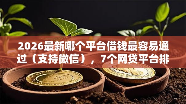 2026最新哪个平台借钱最容易通过(支持微信),7个网贷平台排行榜无私分享 2026最新哪个平台借钱最容易通过(支持微信),7个网贷平台排行榜无私分享
