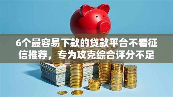 6个最容易下款的贷款平台不看征信推荐,专为攻克综合评分不足去哪借钱难题 6个最容易下款的贷款平台不看征信推荐,专为攻克综合评分不足去哪借钱难题
