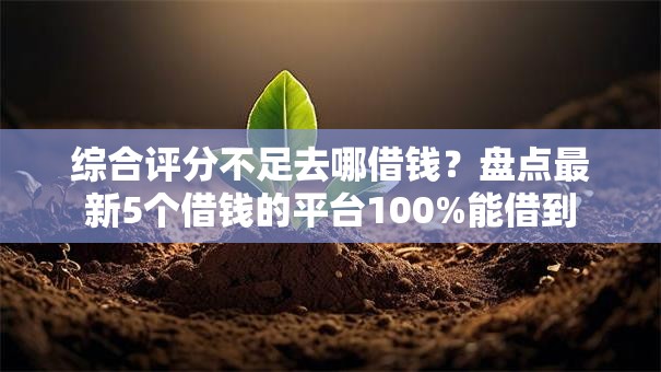 综合评分不足去哪借钱？盘点最新5个借钱的平台100%能借到