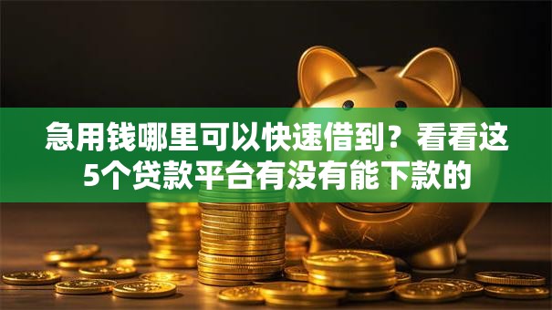 急用钱哪里可以快速借到?看看这5个贷款平台有没有能下款的 急用钱哪里可以快速借到?看看这5个贷款平台有没有能下款的