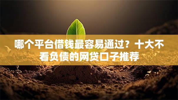 哪个平台借钱最容易通过?十大不看负债的网贷口子推荐 哪个平台借钱最容易通过?十大不看负债的网贷口子推荐