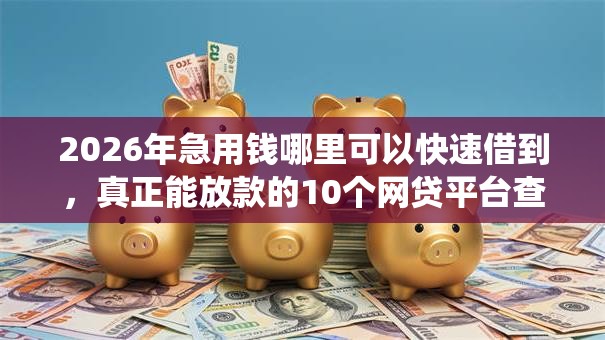2026年急用钱哪里可以快速借到,真正能放款的10个网贷平台查询系统推荐 2026年急用钱哪里可以快速借到,真正能放款的10个网贷平台查询系统推荐