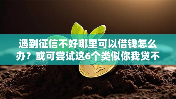 遇到征信不好哪里可以借钱怎么办?或可尝试这6个类似你我贷不查征信的贷款平台 遇到征信不好哪里可以借钱怎么办?或可尝试这6个类似你我贷不查征信的贷款平台