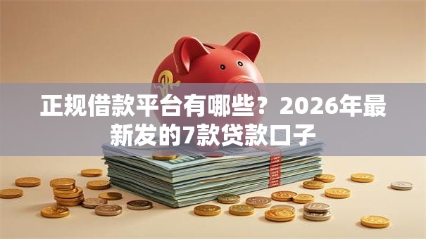 正规借款平台有哪些？2026年最新发的7款贷款口子