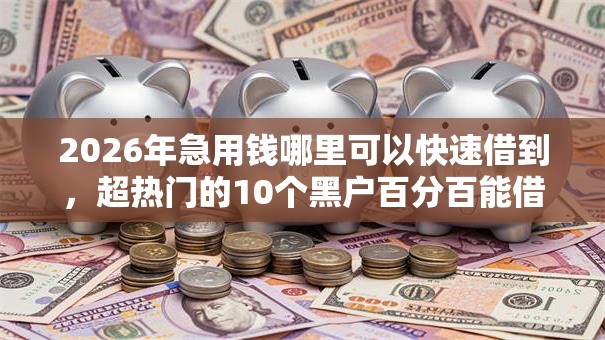 2026年急用钱哪里可以快速借到，超热门的10个黑户百分百能借到钱的平台推荐