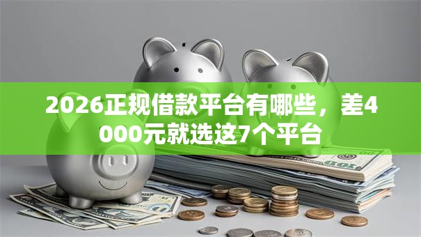 2026正规借款平台有哪些，差4000元就选这7个平台