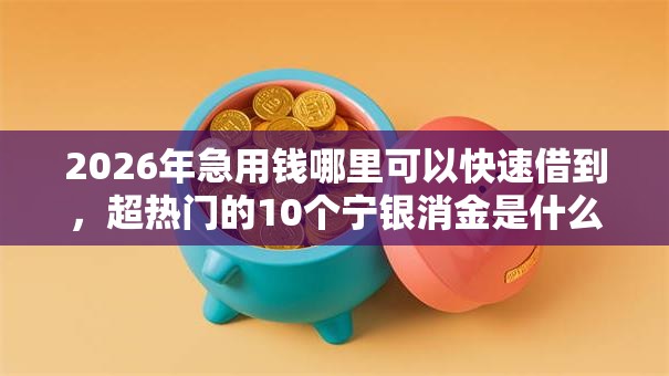 2026年急用钱哪里可以快速借到，超热门的10个宁银消金是什么贷款平台推荐