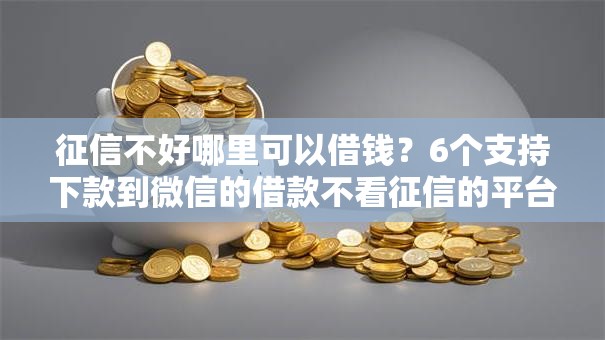 征信不好哪里可以借钱？6个支持下款到微信的借款不看征信的平台