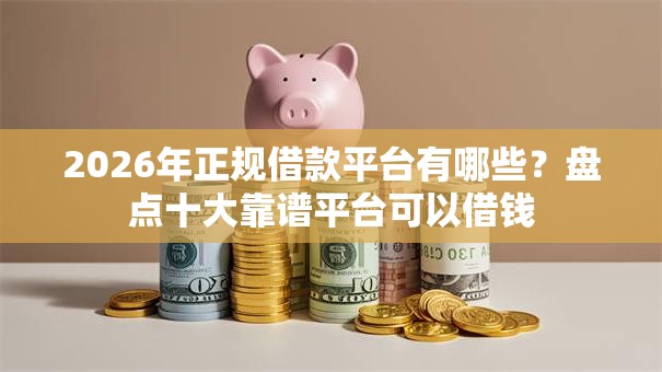 2026年正规借款平台有哪些？盘点十大靠谱平台可以借钱