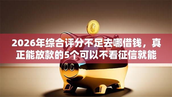 2026年综合评分不足去哪借钱，真正能放款的5个可以不看征信就能下款的平台推荐