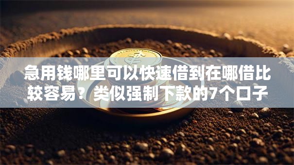 急用钱哪里可以快速借到在哪借比较容易?类似强制下款的7个口子参考 急用钱哪里可以快速借到在哪借比较容易?类似强制下款的7个口子参考