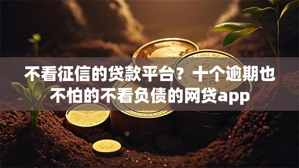 不看征信的贷款平台？十个逾期也不怕的不看负债的网贷app