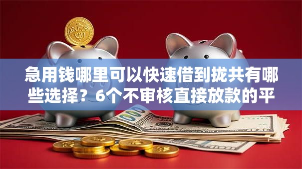 急用钱哪里可以快速借到拢共有哪些选择?6个不审核直接放款的平台详解 急用钱哪里可以快速借到拢共有哪些选择?6个不审核直接放款的平台详解