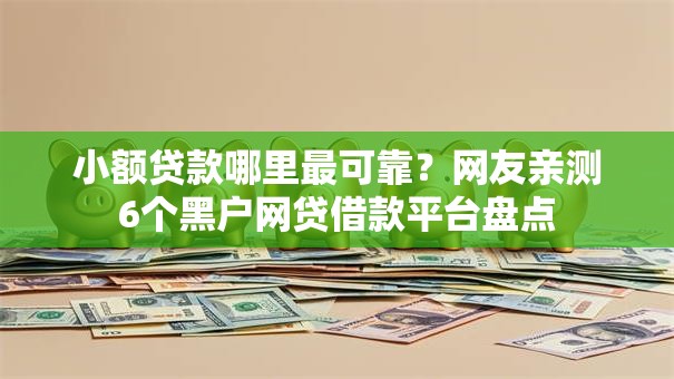 小额贷款哪里最可靠？网友亲测6个黑户网贷借款平台盘点