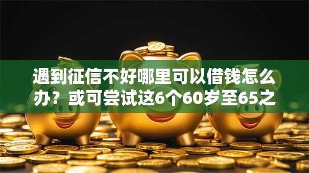 遇到征信不好哪里可以借钱怎么办?或可尝试这6个60岁至65之间正规借款平台 遇到征信不好哪里可以借钱怎么办?或可尝试这6个60岁至65之间正规借款平台