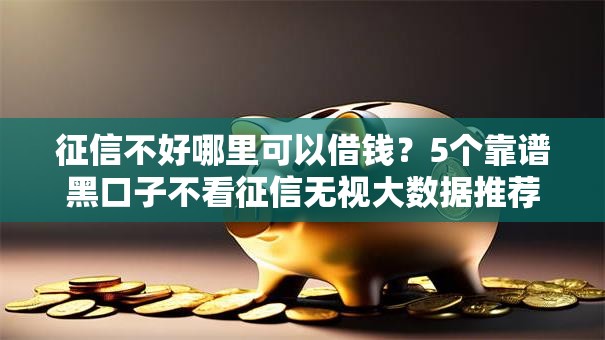 征信不好哪里可以借钱?5个靠谱黑口子不看征信无视大数据推荐 征信不好哪里可以借钱?5个靠谱黑口子不看征信无视大数据推荐