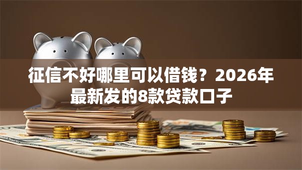 征信不好哪里可以借钱？2026年最新发的8款贷款口子
