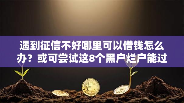 遇到征信不好哪里可以借钱怎么办？或可尝试这8个黑户烂户能过的购物平台