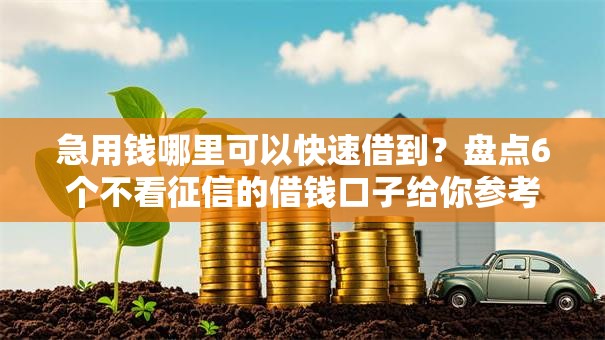 急用钱哪里可以快速借到？盘点6个不看征信的借钱口子给你参考