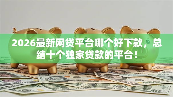 2026最新网贷平台哪个好下款，总结十个独家贷款的平台！