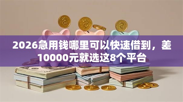 2026急用钱哪里可以快速借到，差10000元就选这8个平台