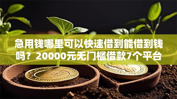 急用钱哪里可以快速借到能借到钱吗?20000元无门槛借款7个平台推荐 急用钱哪里可以快速借到能借到钱吗?20000元无门槛借款7个平台推荐