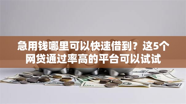 急用钱哪里可以快速借到?这5个网贷通过率高的平台可以试试 急用钱哪里可以快速借到?这5个网贷通过率高的平台可以试试