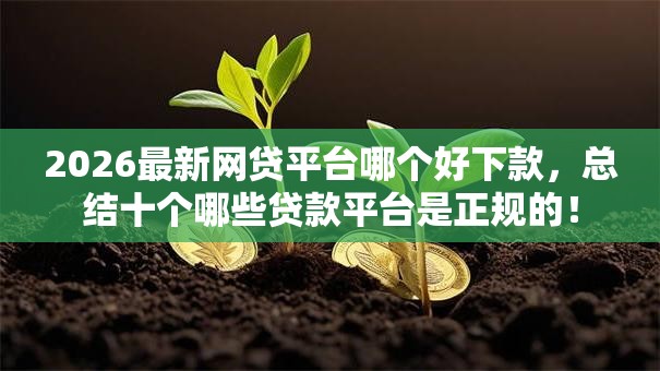2026最新网贷平台哪个好下款,总结十个哪些贷款平台是正规的! 2026最新网贷平台哪个好下款,总结十个哪些贷款平台是正规的!