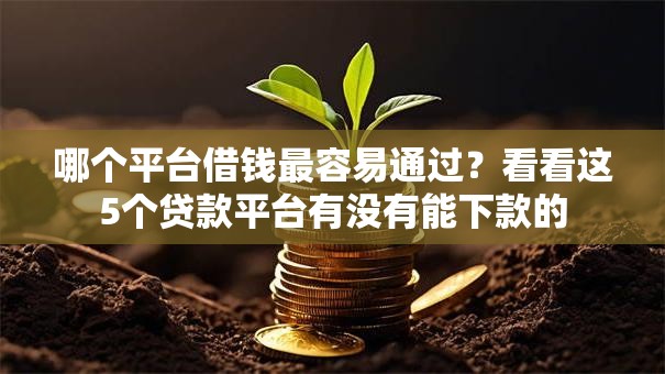 哪个平台借钱最容易通过?看看这5个贷款平台有没有能下款的 哪个平台借钱最容易通过?看看这5个贷款平台有没有能下款的