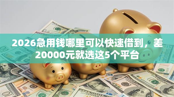 2026急用钱哪里可以快速借到,差20000元就选这5个平台 2026急用钱哪里可以快速借到,差20000元就选这5个平台