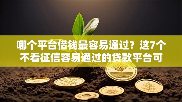 哪个平台借钱最容易通过?这7个不看征信容易通过的贷款平台可以试试 哪个平台借钱最容易通过?这7个不看征信容易通过的贷款平台可以试试
