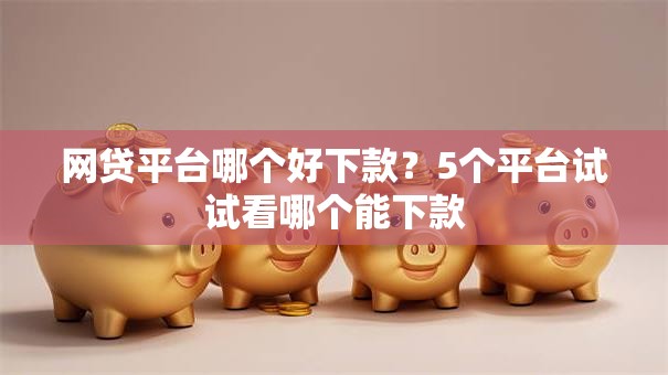 网贷平台哪个好下款?5个平台试试看哪个能下款 网贷平台哪个好下款?5个平台试试看哪个能下款
